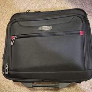 Heritage Black Travel Bag with Red Highlights